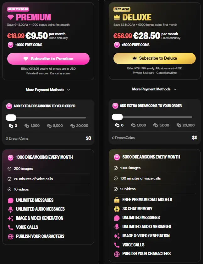 Ourdream AI Price